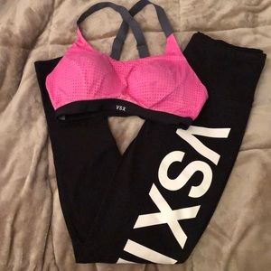 Set of VSX high waisted leggings and sports bra